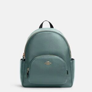 Coach Teal Court Leather Backpack